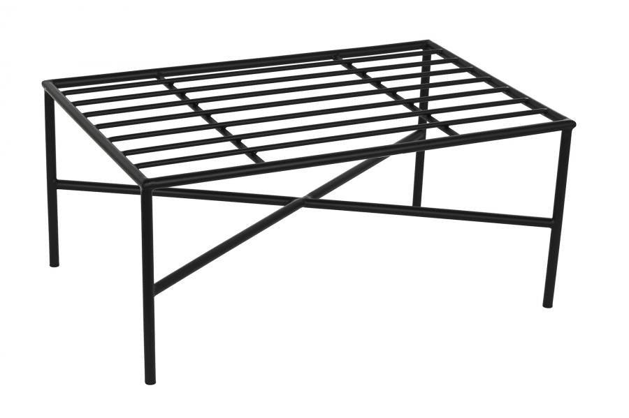 Reposapies Metal Poliester 70X45X43 Negro