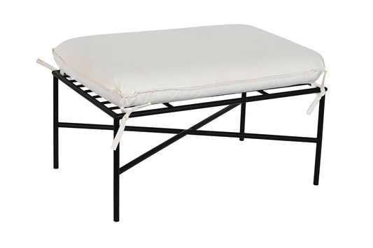 Reposapies Metal Poliester 70X45X43 Negro