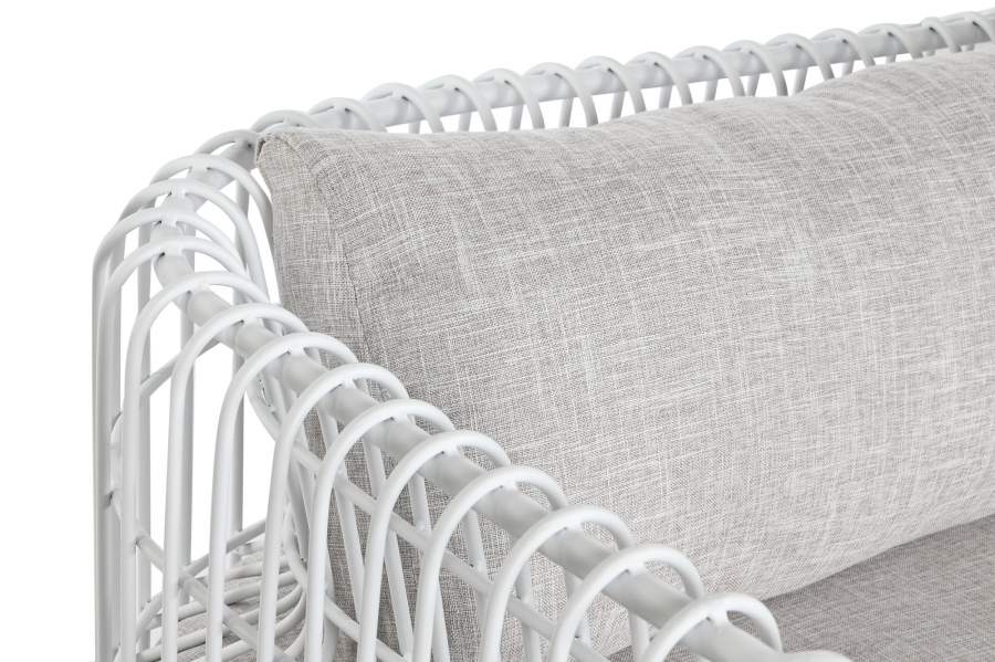 Sofa Metal Poliester 180X66X66 Blanco