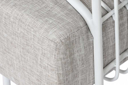 Sofa Metal Poliester 180X66X66 Blanco