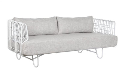 Sofa Metal Poliester 180X66X66 Blanco