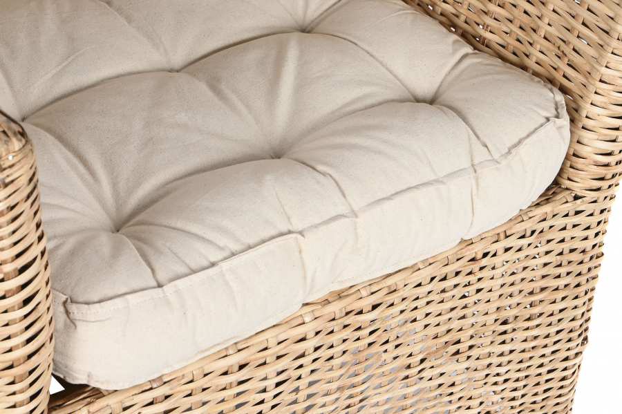 Sillon Ratan 67X64X86 Con Cojin Natural