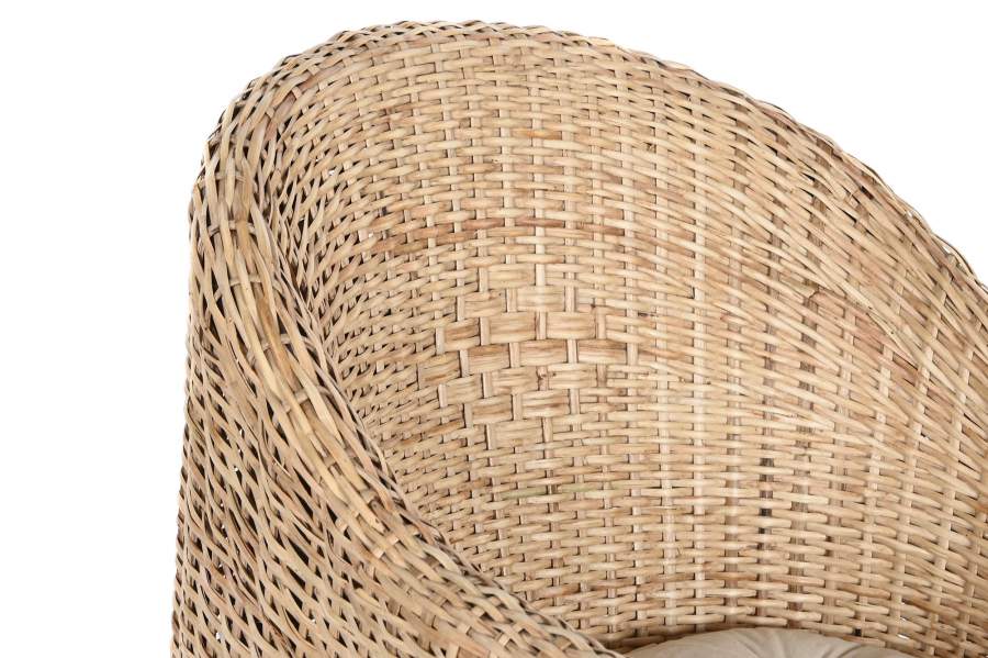 Sillon Ratan 67X64X86 Con Cojin Natural