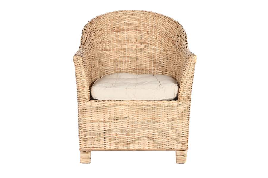 Sillon Ratan 67X64X86 Con Cojin Natural