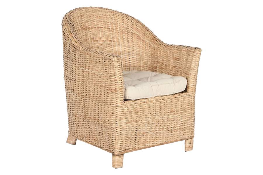 Sillon Ratan 67X64X86 Con Cojin Natural