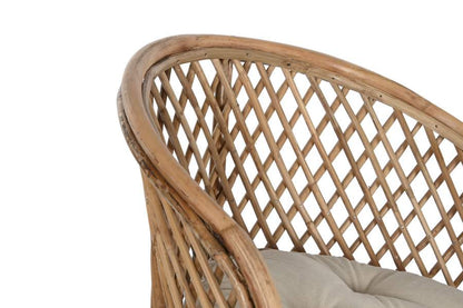 Taburete Ratan 54X58X100 Con Cojin Natural