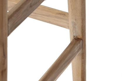 Taburete Teca Fibra 39X47X77 Natural