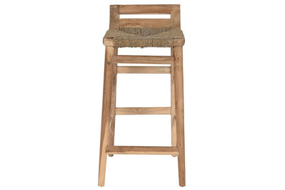 Taburete Teca Fibra 39X47X77 Natural