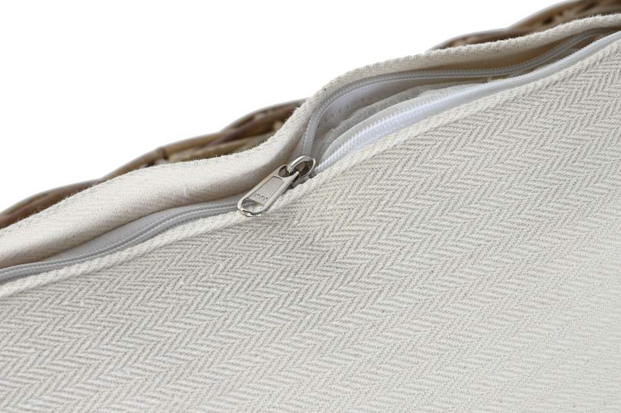 Sofa Ratan 174X88X69 Con Cojines Algod N Natural