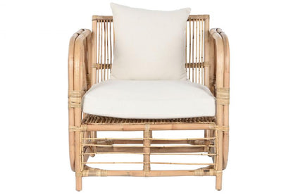 Sillon Ratan 72X72X76 Con Cojines Algod N Natural