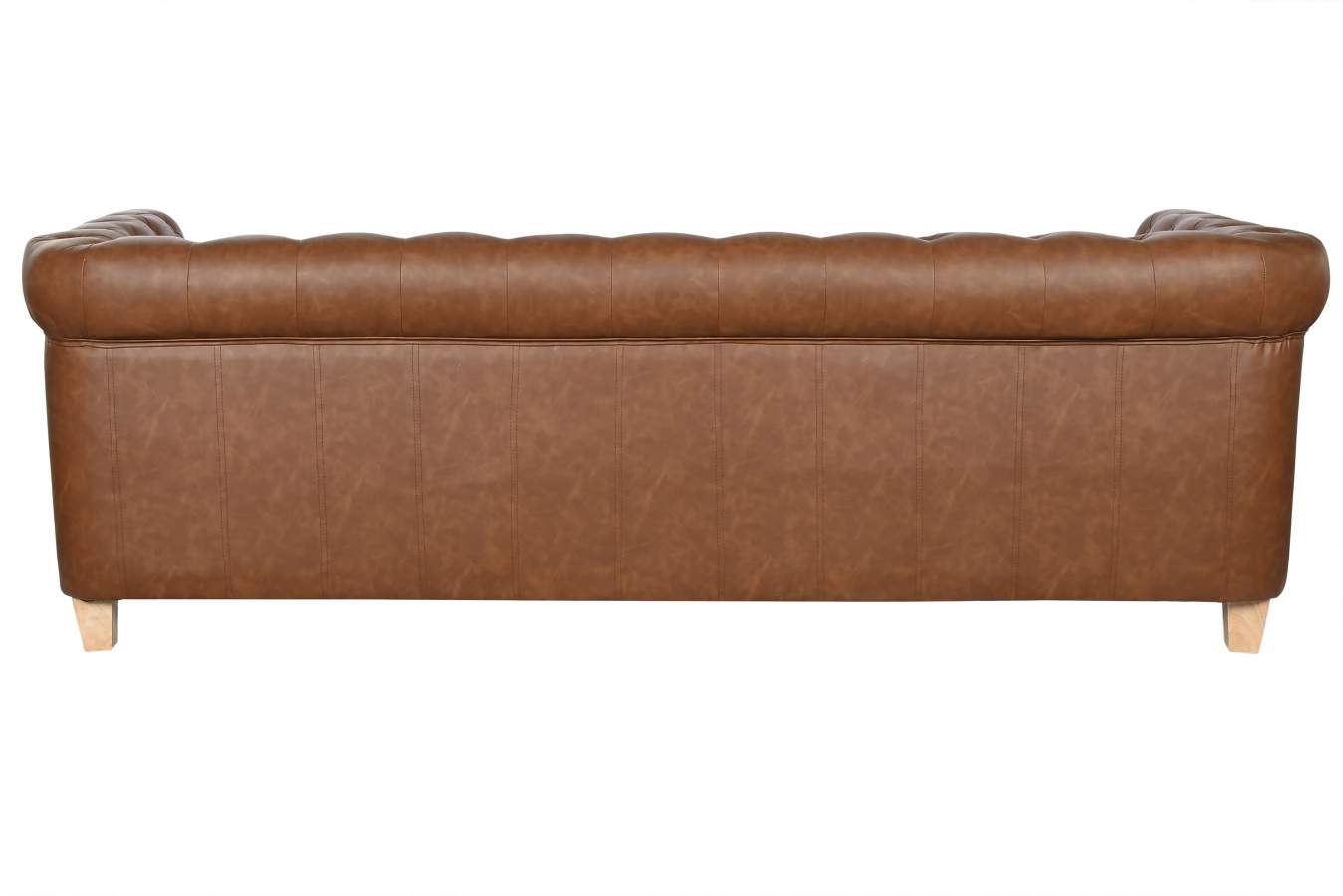 Sofa Poliester Madera 218X78X70 3 Plazas Marron
