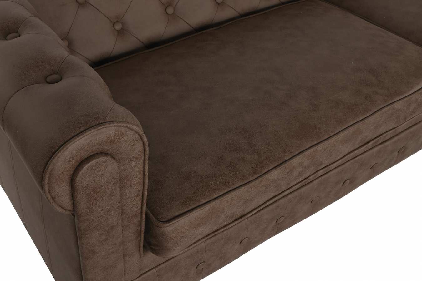 Sofa Poliester Madera 216X78X70 3 Plazas Marron