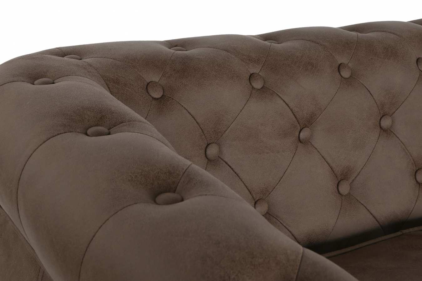 Sofa Poliester Madera 216X78X70 3 Plazas Marron