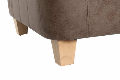 Sofa Poliester Madera 216X78X70 3 Plazas Marron
