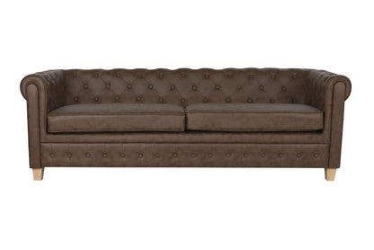 Sofa Poliester Madera 216X78X70 3 Plazas Marron