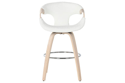 Taburete Madera Poliester 55_5X52_5X92_5 Blanco