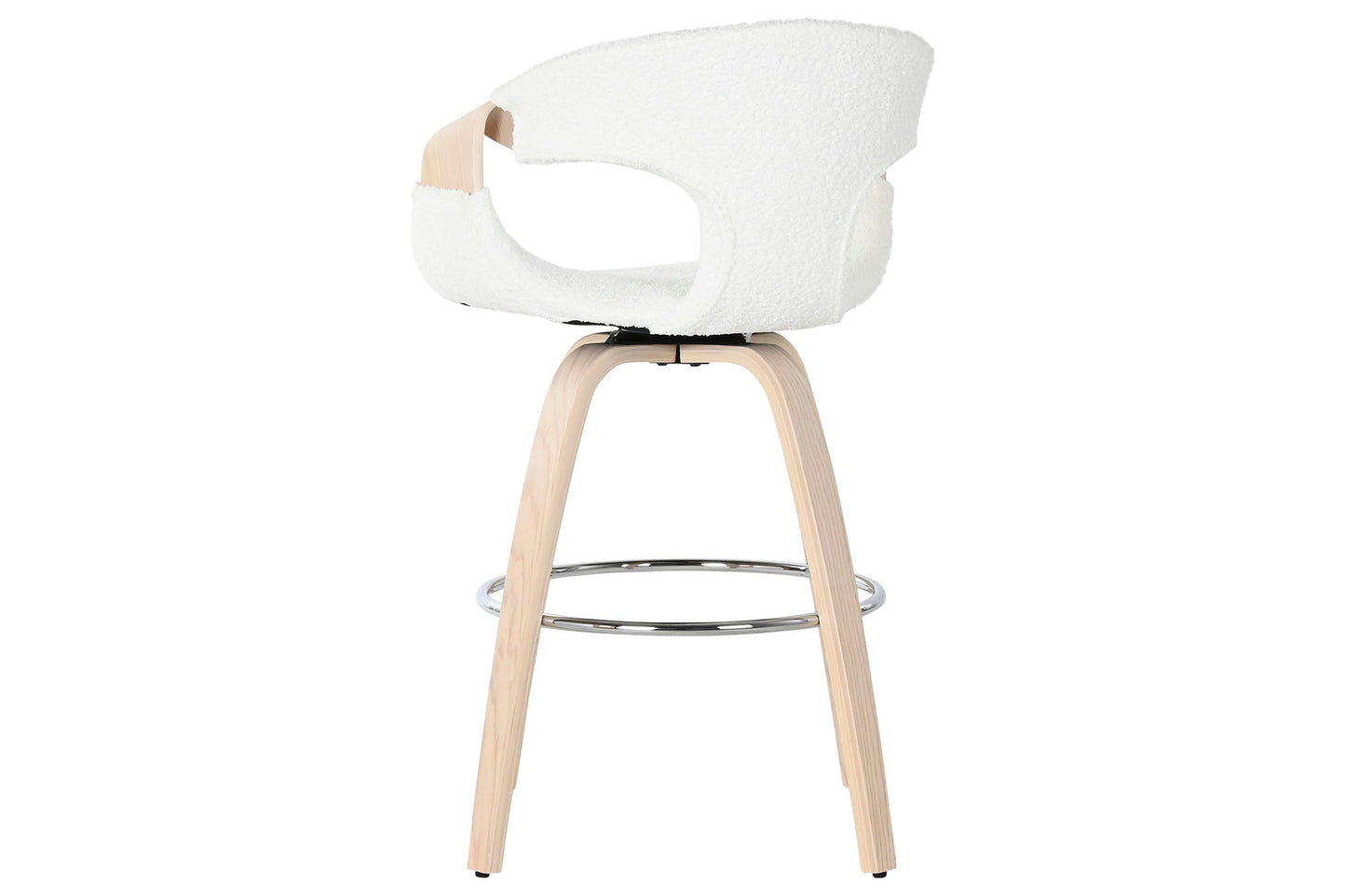 Taburete Madera Poliester 55_5X52_5X92_5 Blanco