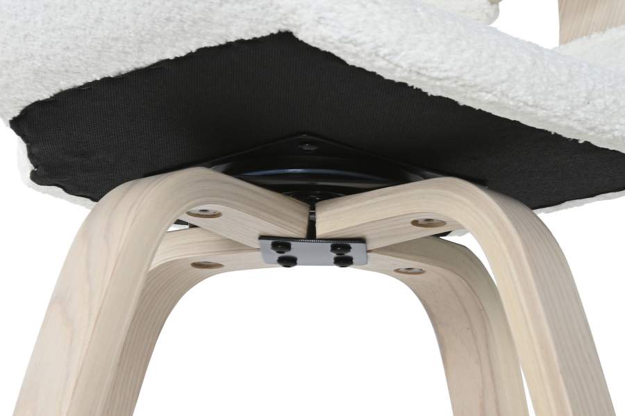 Taburete Madera Poliester 55_5X52_5X92_5 Blanco