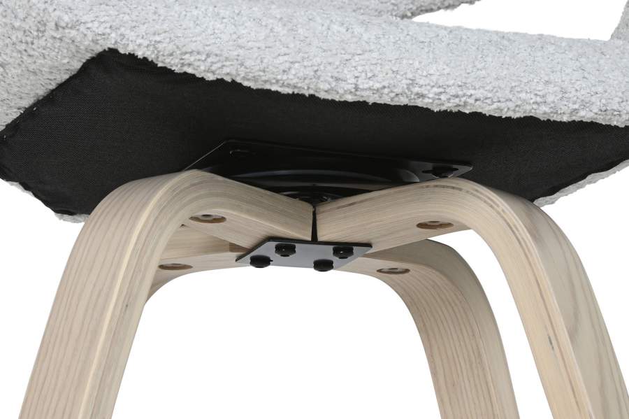 Taburete Madera Poliester 55_5X52_5X92_5 Gris
