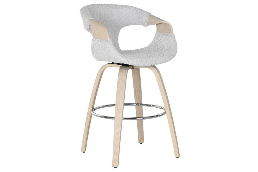 Taburete Madera Poliester 55_5X52_5X92_5 Gris