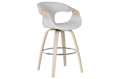 Taburete Madera Poliester 55_5X52_5X92_5 Gris