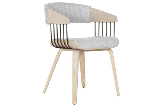 Silla Madera Poliester 53X55X76_5 Gris