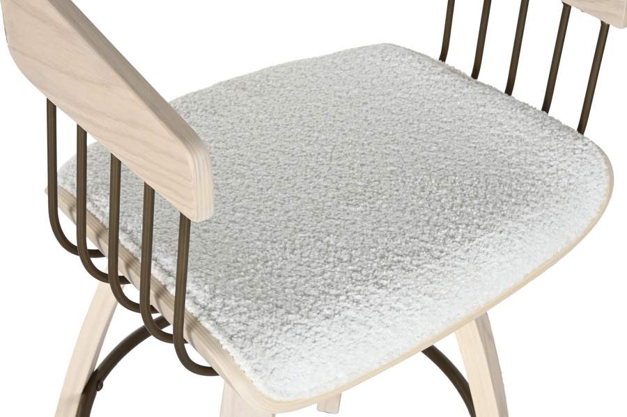 Taburete Madera Poliester 51_5X47_5X94_5 Blanco