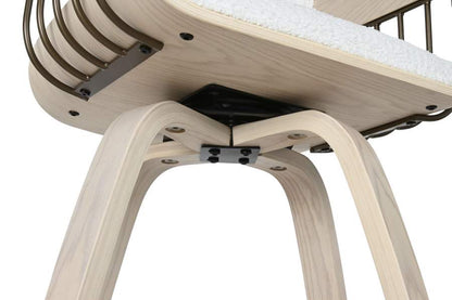 Taburete Madera Poliester 51_5X47_5X94_5 Blanco