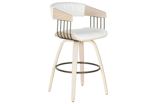 Taburete Madera Poliester 51_5X47_5X94_5 Blanco