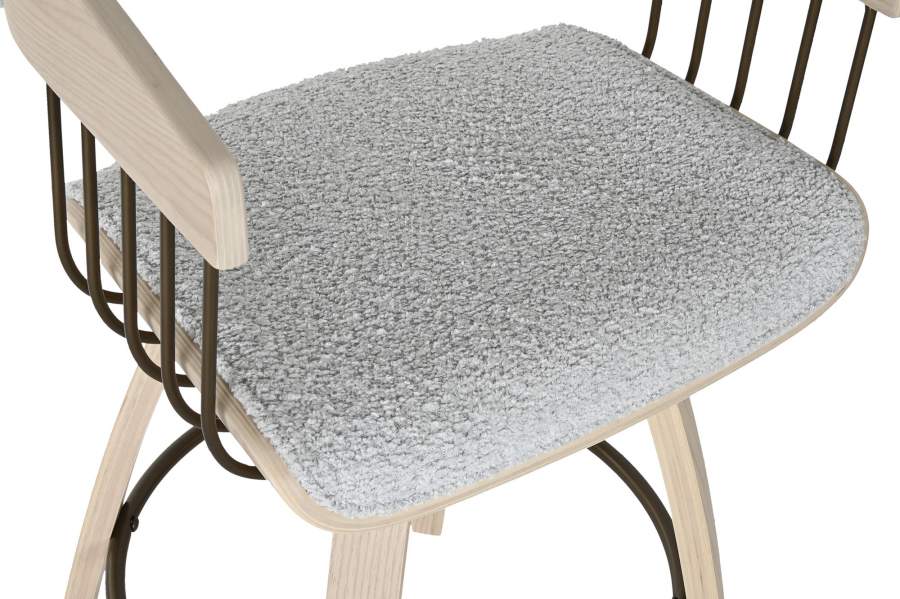 Silla Madera Poliester 51X55X76_5 Gris