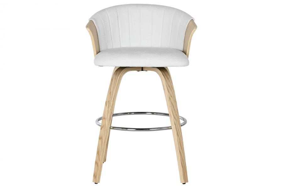 Taburete Madera Poliester 53_5X50_5X88 Blanco