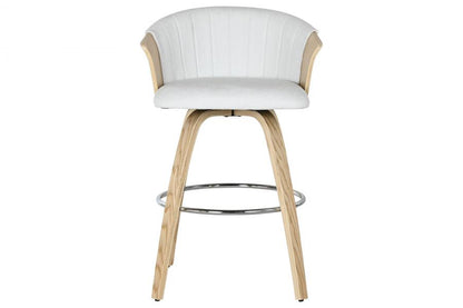 Taburete Madera Poliester 53_5X50_5X88 Blanco