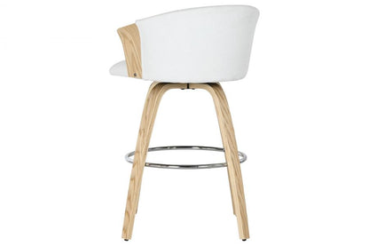 Taburete Madera Poliester 53_5X50_5X88 Blanco