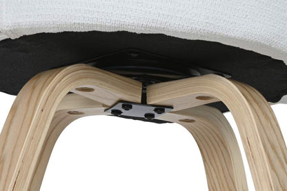 Taburete Madera Poliester 53_5X50_5X88 Blanco