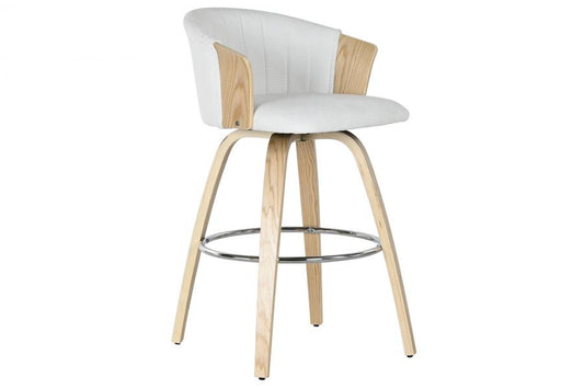 Taburete Madera Poliester 53_5X50_5X88 Blanco