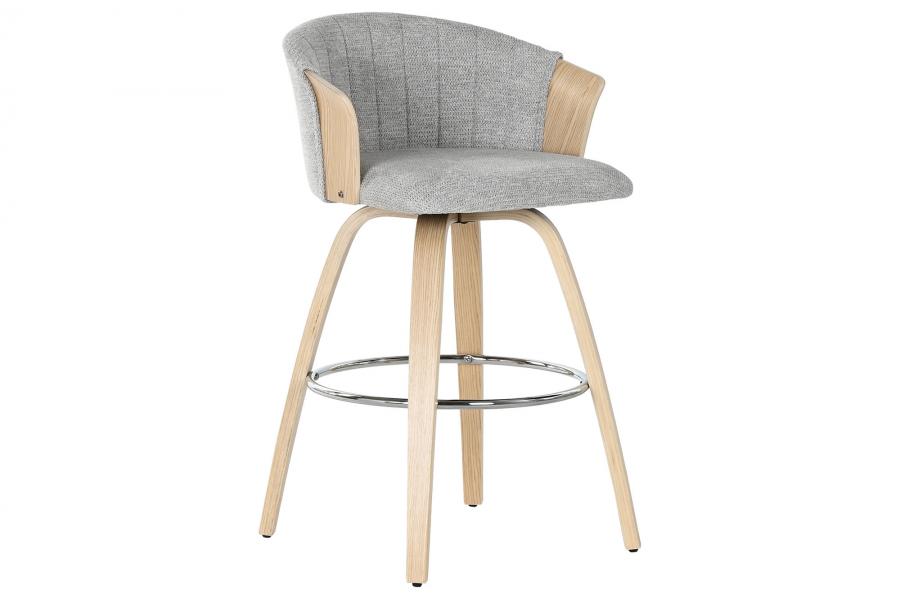 Taburete Madera Poliester 58X56X95 Gris