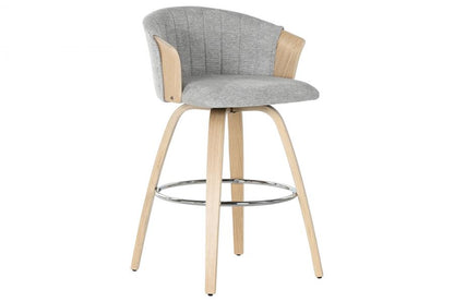 Taburete Madera Poliester 58X56X95 Gris
