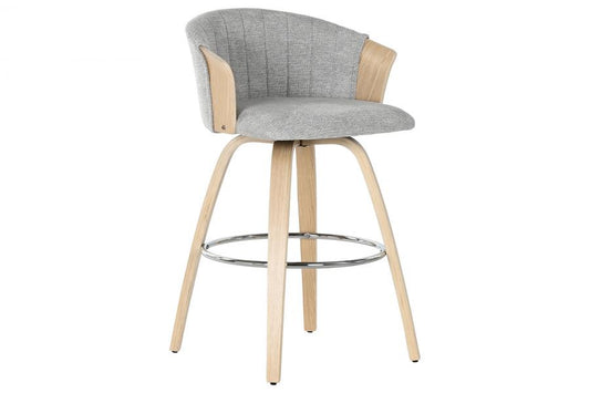 Taburete Madera Poliester 58X56X95 Gris