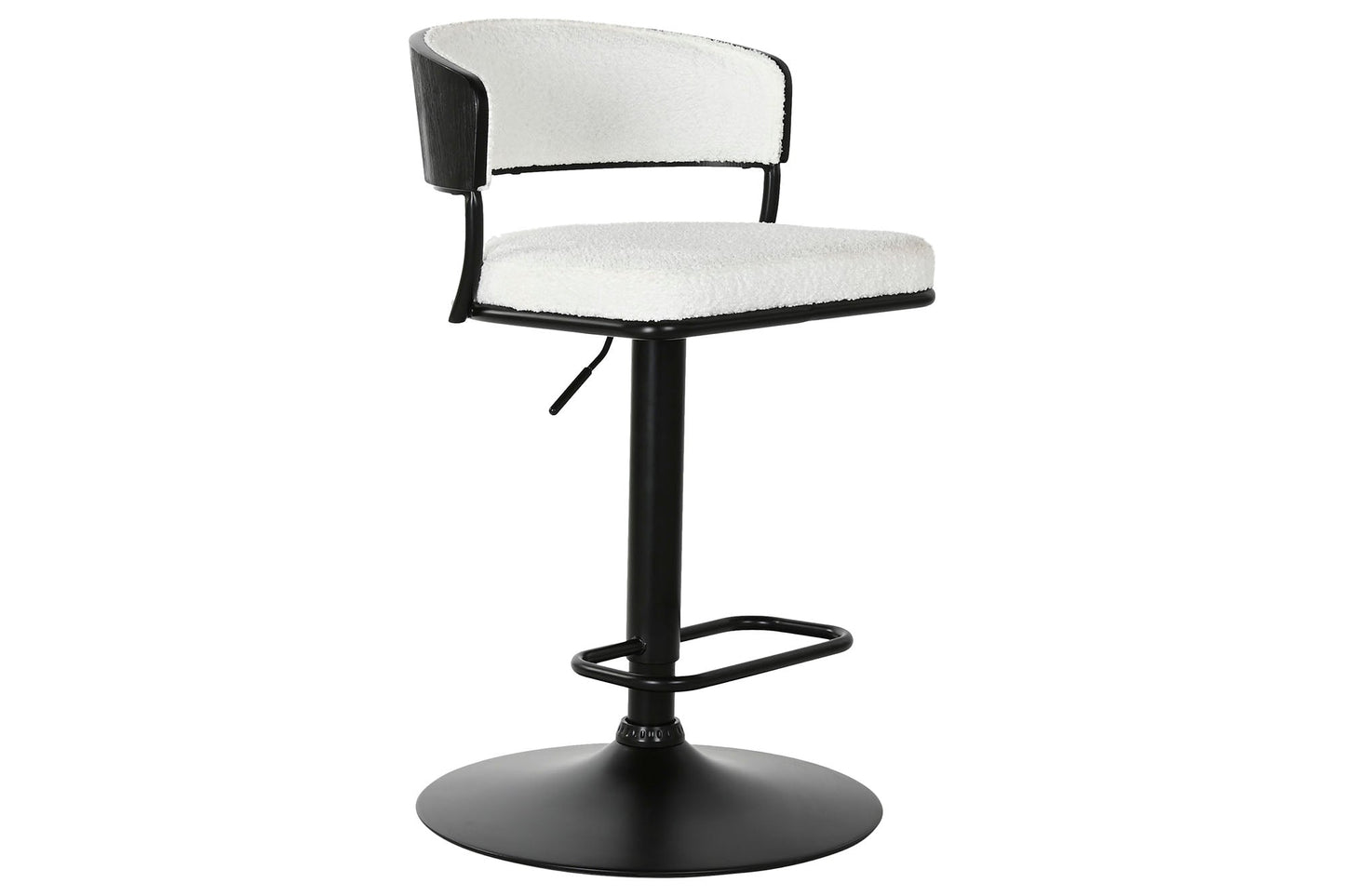 Taburete Metal Poliester 48_5X48X83_5 104 Blanco