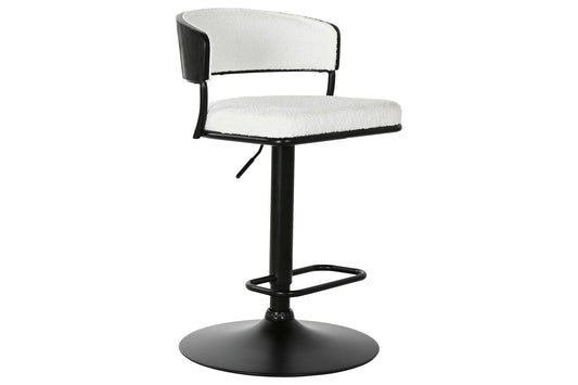 Taburete Metal Poliester 48_5X48X83_5 104 Blanco