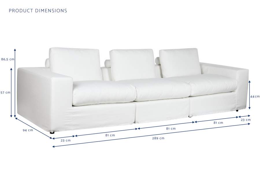 Sofa Poliester Pluma 286X95_5X57 Desenfundable