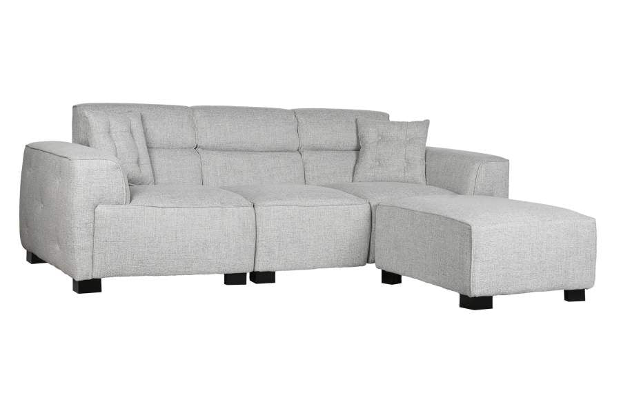 Sofa Poliester 231X170X82 Modular Gris