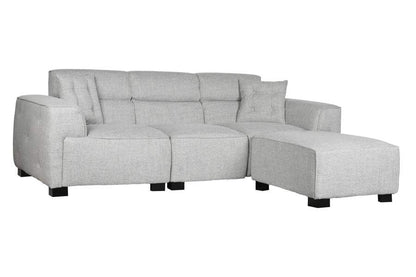 Sofa Poliester 231X170X82 Modular Gris