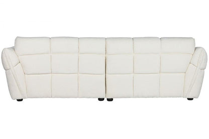 Sofa Poliester Madera 260X108X82 Bucle Blanco