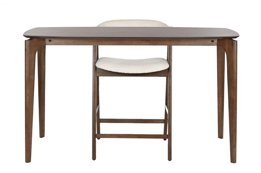 Taburete Madera Caucho 54X58X86 Bucle Blanco
