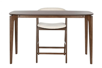 Taburete Madera Caucho 54X58X86 Bucle Blanco
