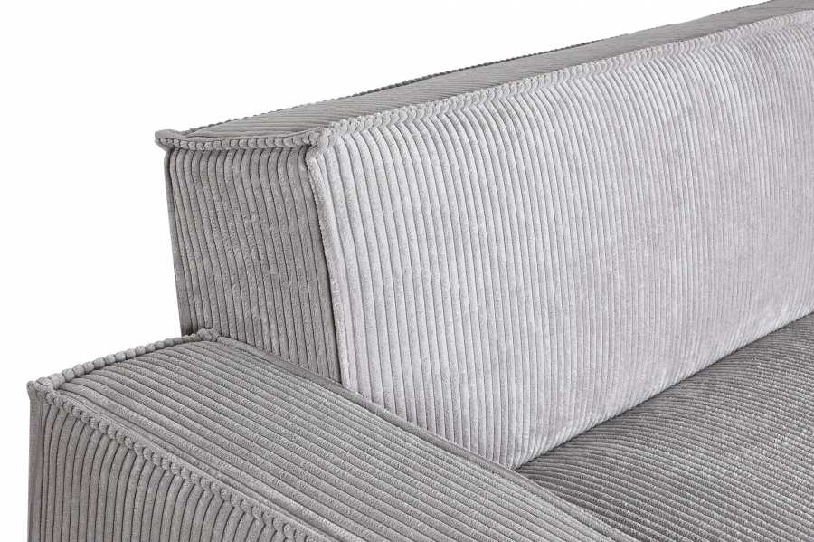 Sofa Cama Poliester 230X94X75 Pana Gris Claro