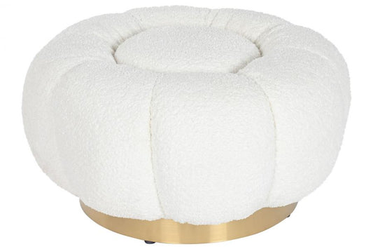 Reposapies Poliester Metal 65X65X35 Bucle Blanco