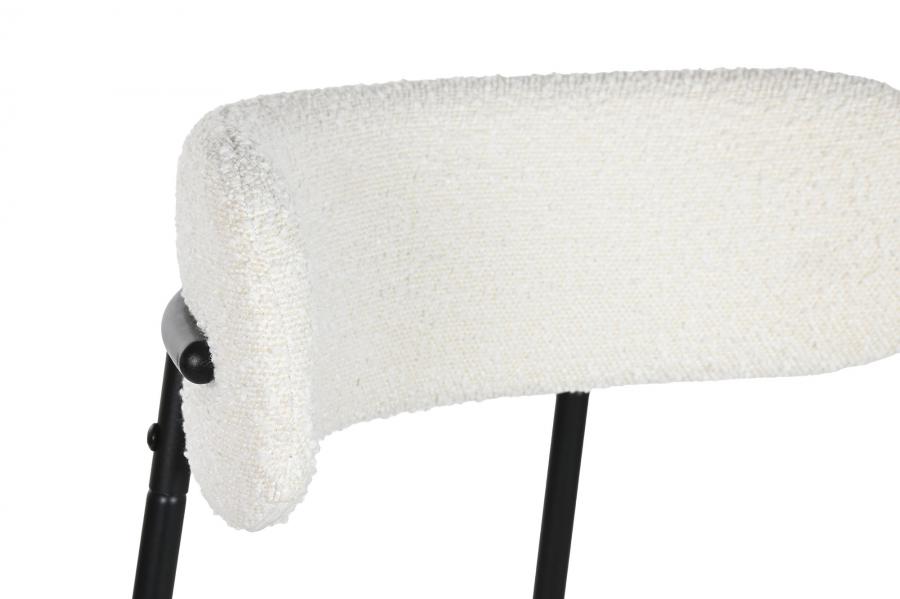 Taburete Metal Poliester 53X48X97 Bucle Blanco