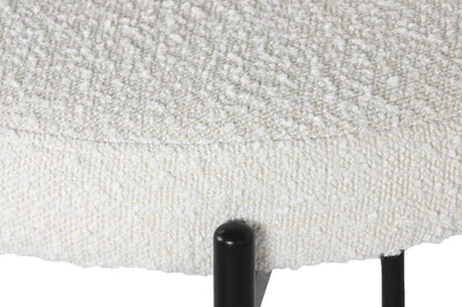 Taburete Metal Poliester 53X48X97 Bucle Blanco